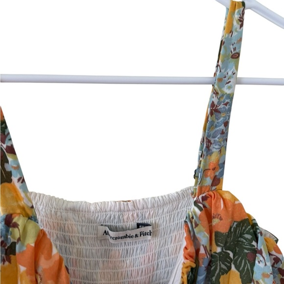 Abercrombie & Fitch Yellow Floral Midi Dress - Picture 3 of 7